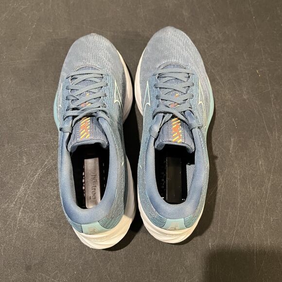 Mizuno Wave Rider 26 Shoes Womens Size 7 Blue Running Sneakers Mesh Foam Sole - Picture 8 of 10